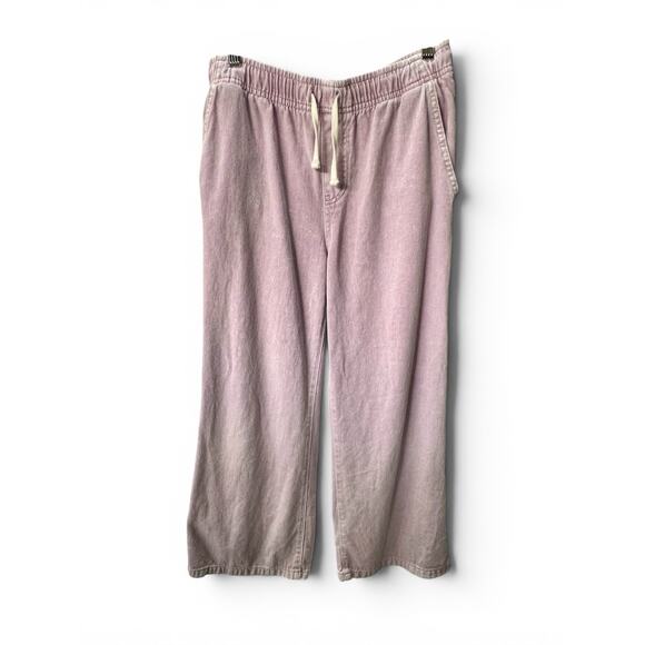 Cat & Jack Other - Cat & Jack Girls Lavender Denim Wide Leg Pants Drawstring 4 Pocket Kids Size 14